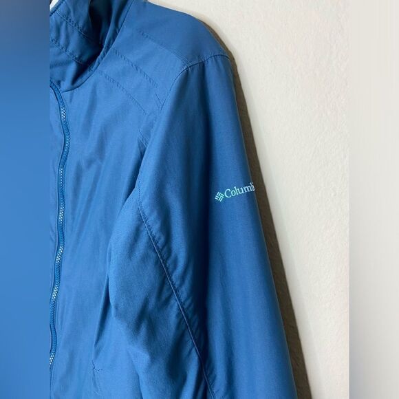 Columbia Blue Jacket Windbreaker Fleece Size M - Picture 4 of 8